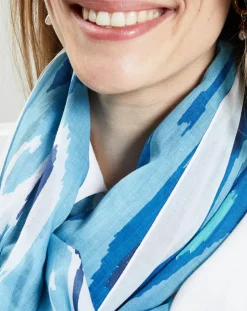 Étole en Coton Ylang bleue - 100x200 cm