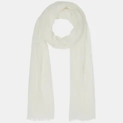 Étole Iode effet froissé écrue - 194x90 cm