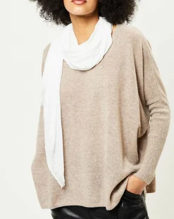 Étole Iode effet froissé écrue - 190x90 cm