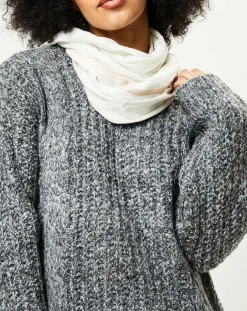 Étole Lurex Sarah écrue - 184x77 cm