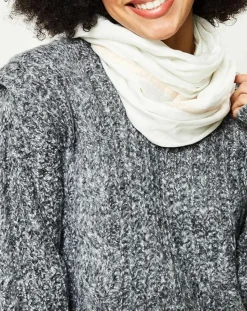 Étole Lurex Sarah écrue - 184x77 cm