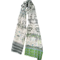 Étole Posture en Coton & Lin blanche - 70x200 cm