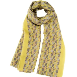 Étole Rumba en Lin & Coton jaune - 70 x200 cm