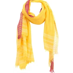 Étole Solila en Coton & Viscose jaune - 120x180 cm