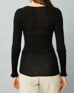 Top Cécile en Laine & Soie noir