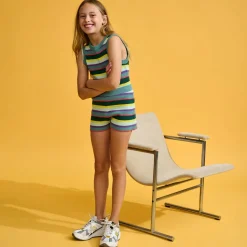 Top côtelé Gemfi rayé multicolore