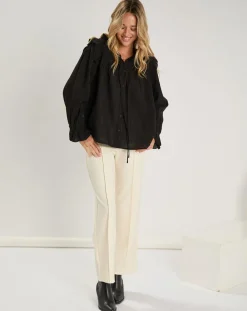 Top en Coton & Lin Inaya noir
