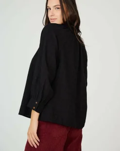 Top en Coton & Lin Sarra noir