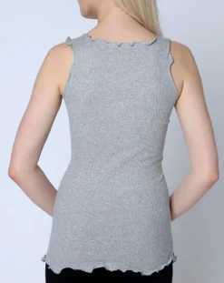 Top en Coton larges bretelles gris