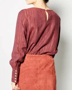 Top en Lin mélangé Flaubert terracotta