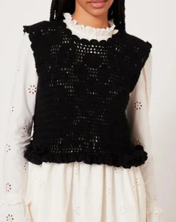 Top en maille Twiggy noir