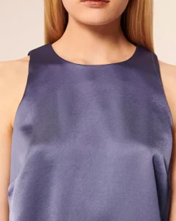 Top en Satin Telly bleu