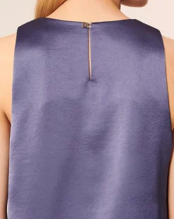 Top en Satin Telly bleu