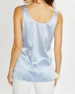 Top en Soie mélangée Essential ciel