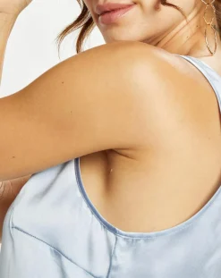 Top en Soie mélangée Essential ciel