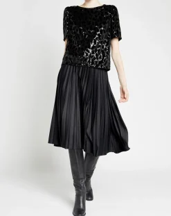 Top en Velours & Sequins Casey noir