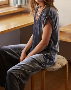 Top en Velours Basal gris