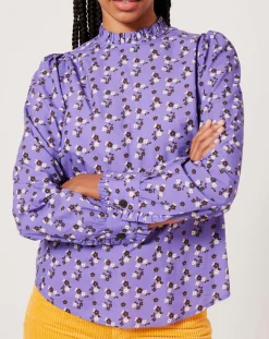 Top Fall Winter Mix imprimé violet