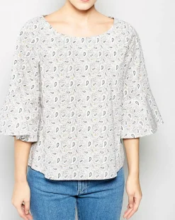 Top French en Coton ample crème
