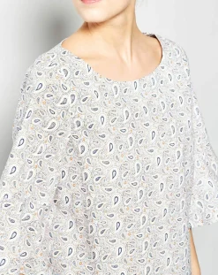 Top French en Coton ample crème