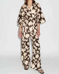 Top Kimono fluide Vieran chocolat