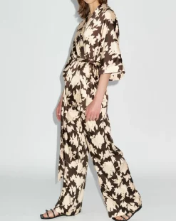 Top Kimono fluide Vieran chocolat