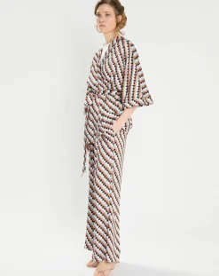 Top Kimono fluide Vieran imprimé multicolore