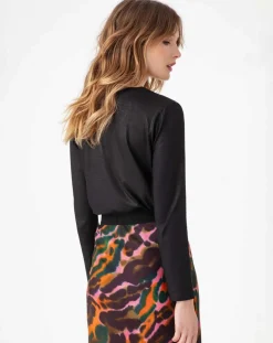 Top Manches Longues Stella irise noir