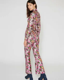 Top Roses à sequins rose