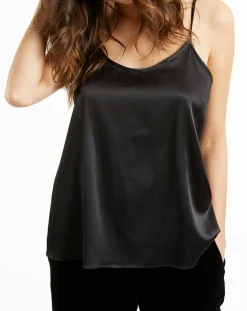 Top satiné Essential noir