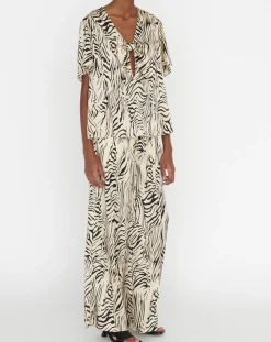 Top Tangui imprimée animal noir/beige