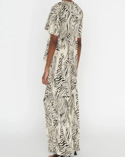 Top Tangui imprimée animal noir/beige