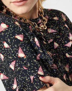 Top Tijuana imprimé noir