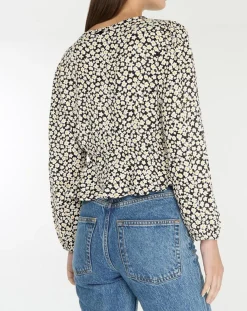 Top Time goes by daisy print multicolore