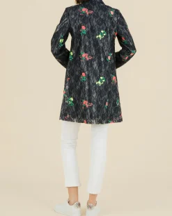 Trench broderies dentelle Rainy Day bleu marine