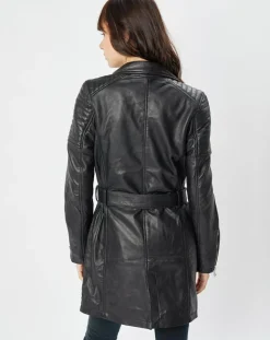 Trench en Cuir Abby noir