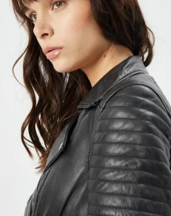 Trench en Cuir Abby noir