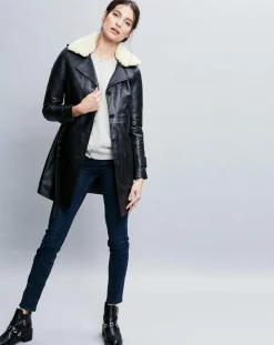 Trench en Cuir Electra noir