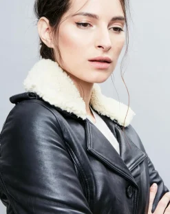 Trench en Cuir Electra noir