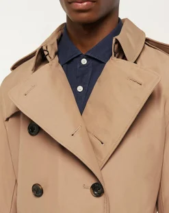 Trench mi-long beige foncé