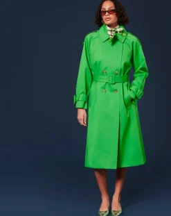 Trench-coat en Coton Biologique vert