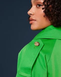 Trench-coat en Coton Biologique vert