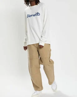 T-Shirt 100% Coton Bio Chicago Il Ls écru