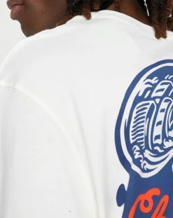 T-Shirt 100% Coton Bio Chicago Il Ls écru