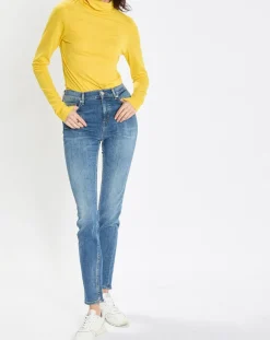 T-Shirt 100% Coton Bio col roulé jaune