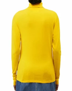 T-Shirt 100% Coton Bio col roulé jaune
