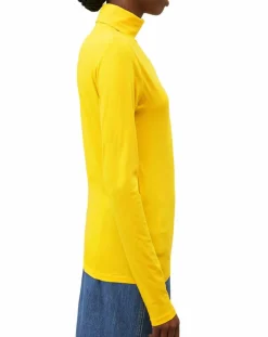 T-Shirt 100% Coton Bio col roulé jaune