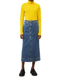 T-Shirt 100% Coton Bio col roulé jaune