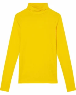 T-Shirt 100% Coton Bio col roulé jaune