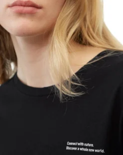 T-Shirt 100% Coton Bio imprimé nature noir